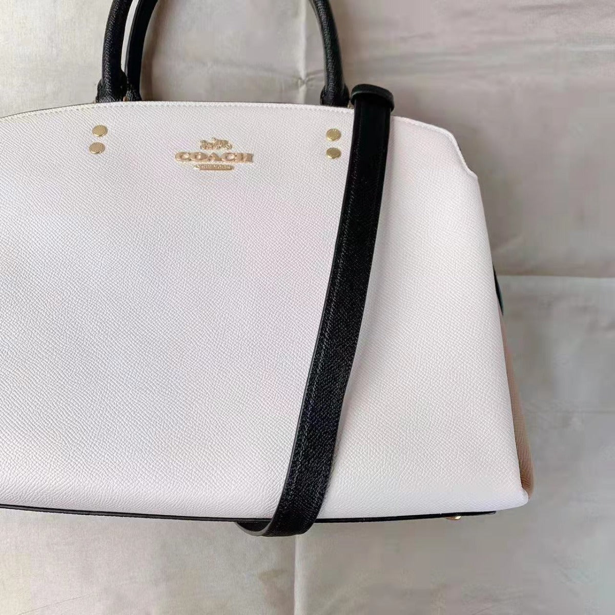 Coach 91162 Lillie Carryall In Colorblock Chalk Multi Coach 91162 Lillie Carryall In Colorblock Chalk Multi